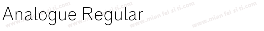 Analogue Regular字体转换